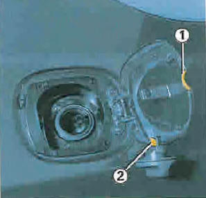Renault Avantime. Réservoir carburant
