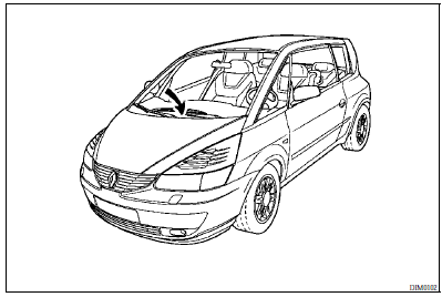 Renault Avantime - Emplacement plaque constructeur