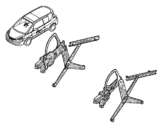 Renault Avantime - Leve-vitre de porte